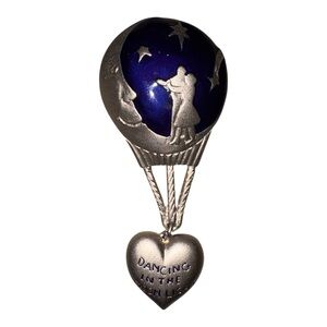 Divine Dancing in the Moonlight Hot Air Balloon Dangle Brooch J41